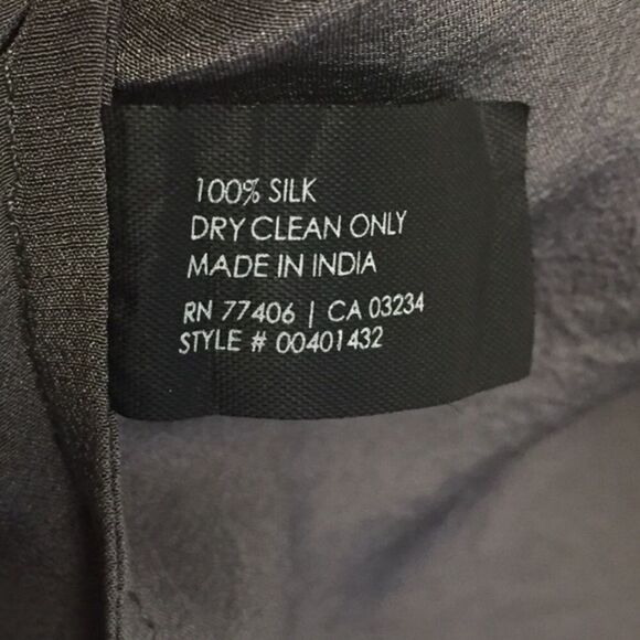 CLUB MONACO Helena Popover Silk Blouse Grey XS - Picture 7 of 7